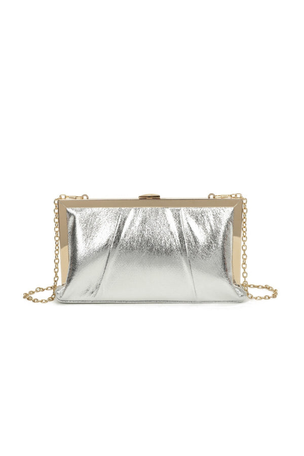 Carraig Donn Framed Silver Clutch Bag