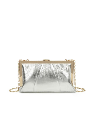 Carraig Donn Framed Silver Clutch Bag