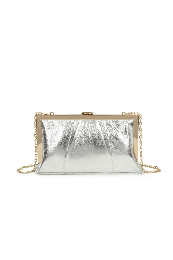 Carraig Donn Framed Silver Clutch Bag