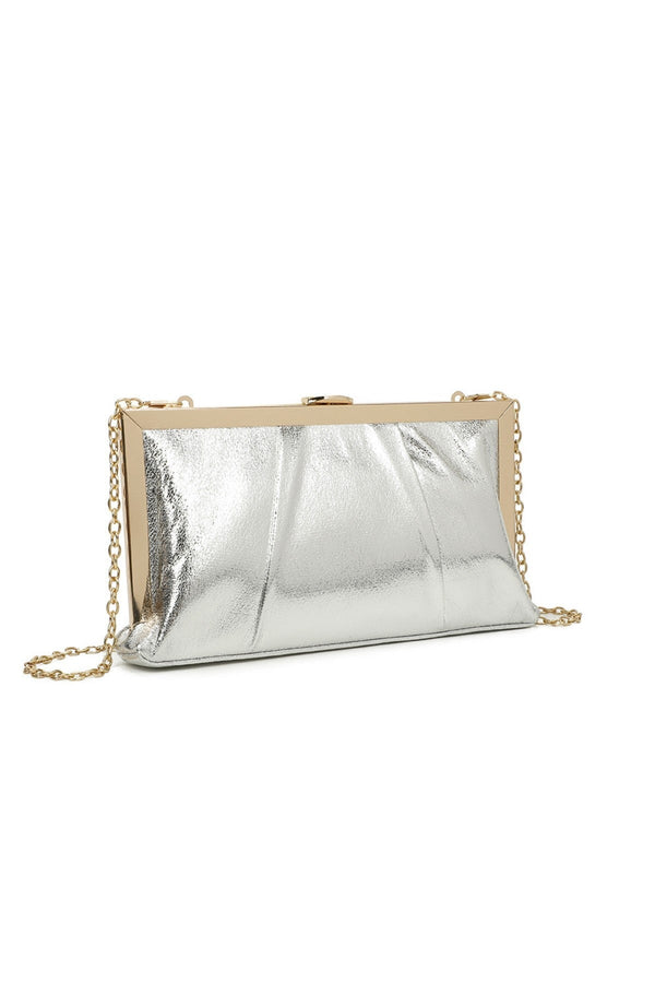 Carraig Donn Framed Silver Clutch Bag