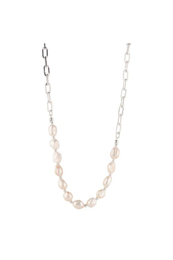 Carraig Donn Freshwater Pearl & Paperclip Chain Necklace