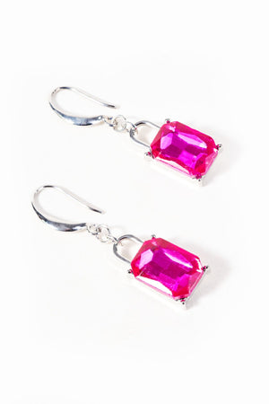 Carraig Donn Fuchsia Pink And Silver Earrings