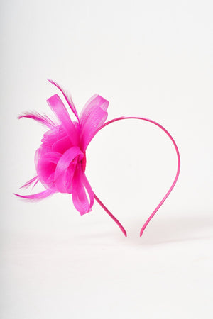 Carraig Donn Fuchsia Pink Mini Gathered Flower Fascinator