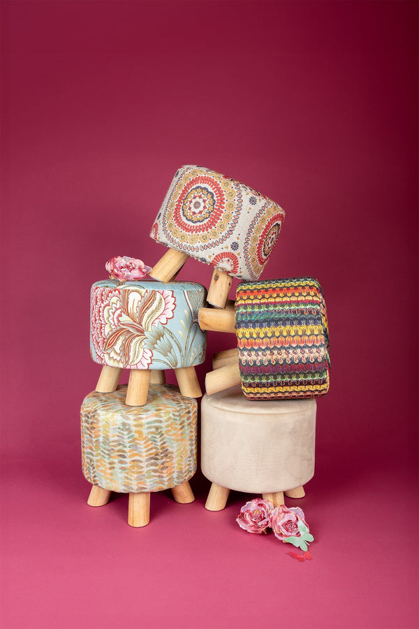 Carraig Donn Geometric Stripe Footstool