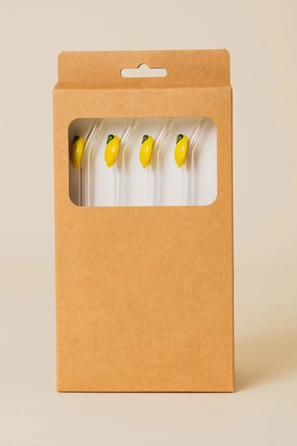 Carraig Donn Glass Lenon Straws Set Of 4