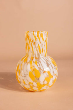 Carraig Donn Glass Vase White And Pale Orange