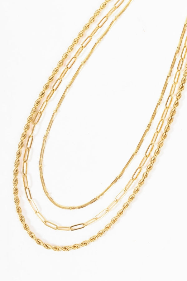 Carraig Donn Gold 3 Strand Necklace