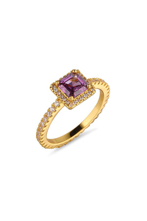 Gold Amethyst Ring Size 7