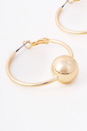 Carraig Donn Gold Ball Hoop Earrings