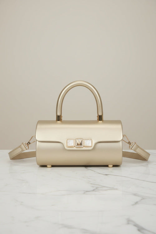 Gold Barrel Evening Bag