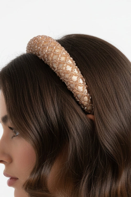 Gold Beaded Headband