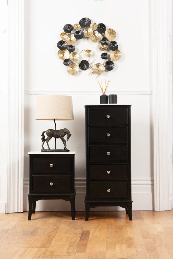 Carraig Donn Gold & Black Lotus Metal Wall Art