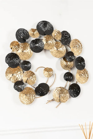 Carraig Donn Gold & Black Lotus Metal Wall Art