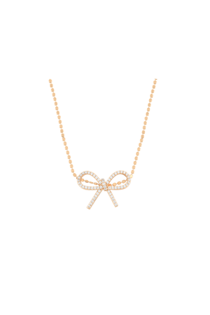 Carraig Donn Gold Bow Ball Chain Necklace
