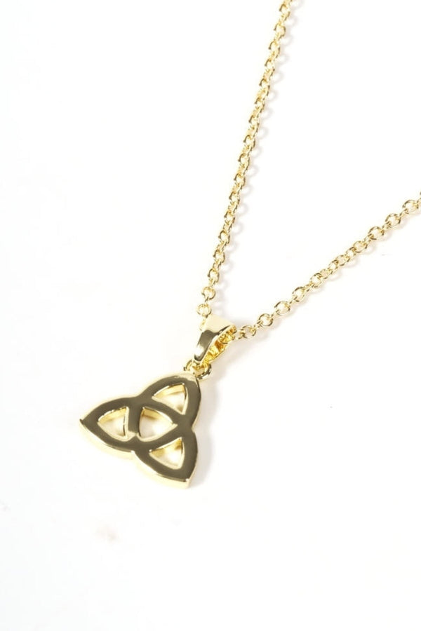 Carraig Donn Gold Celtic Knot Pendant Necklace