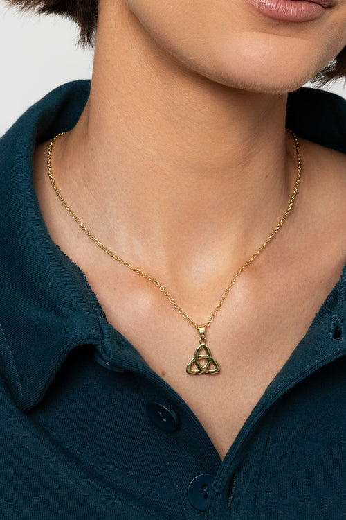 Gold Celtic Knot Pendant Necklace