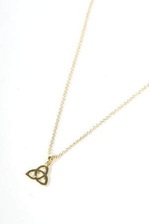 Carraig Donn Gold Celtic Knot Pendant Necklace