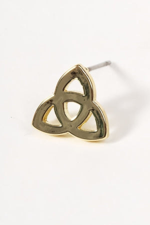 Carraig Donn Gold Celtic Knot Stud Earrings