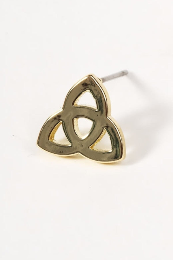 Carraig Donn Gold Celtic Knot Stud Earrings