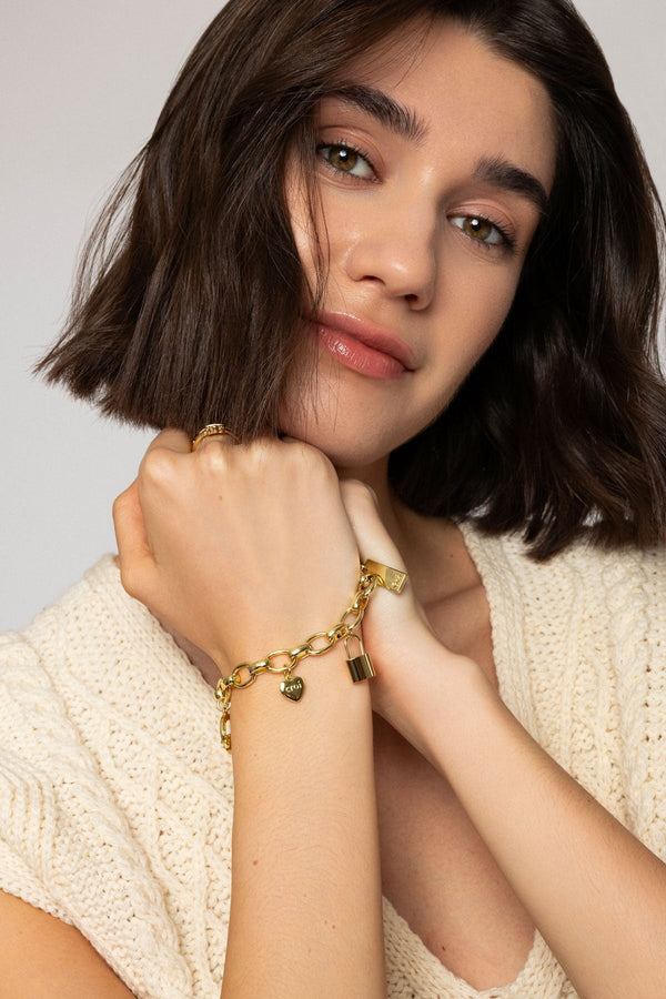 Carraig Donn Gold Charm Bracelet