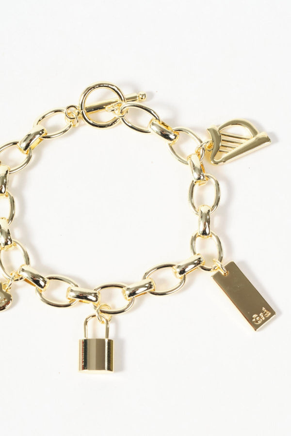 Carraig Donn Gold Charm Bracelet