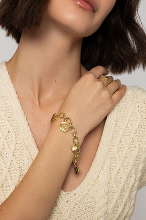 Carraig Donn Gold Charm Bracelet