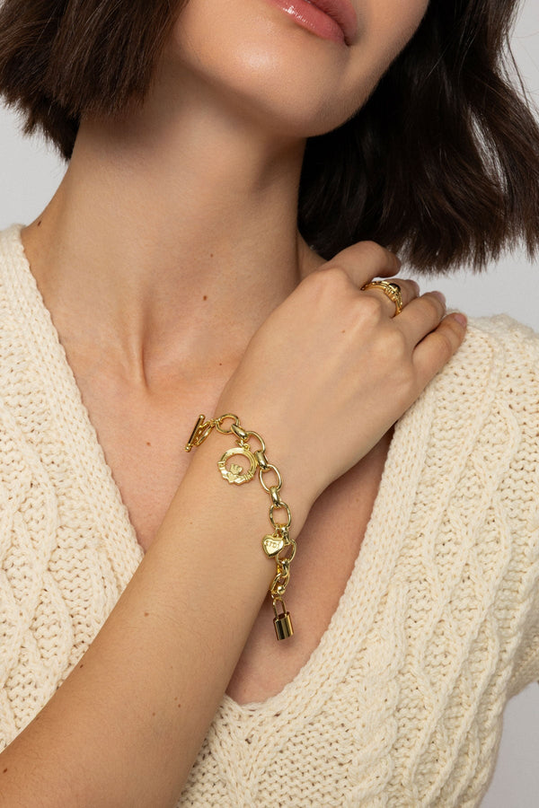 Carraig Donn Gold Charm Bracelet
