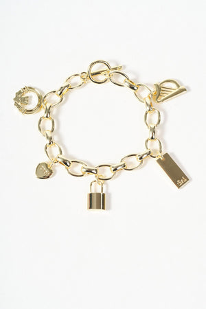 Carraig Donn Gold Charm Bracelet