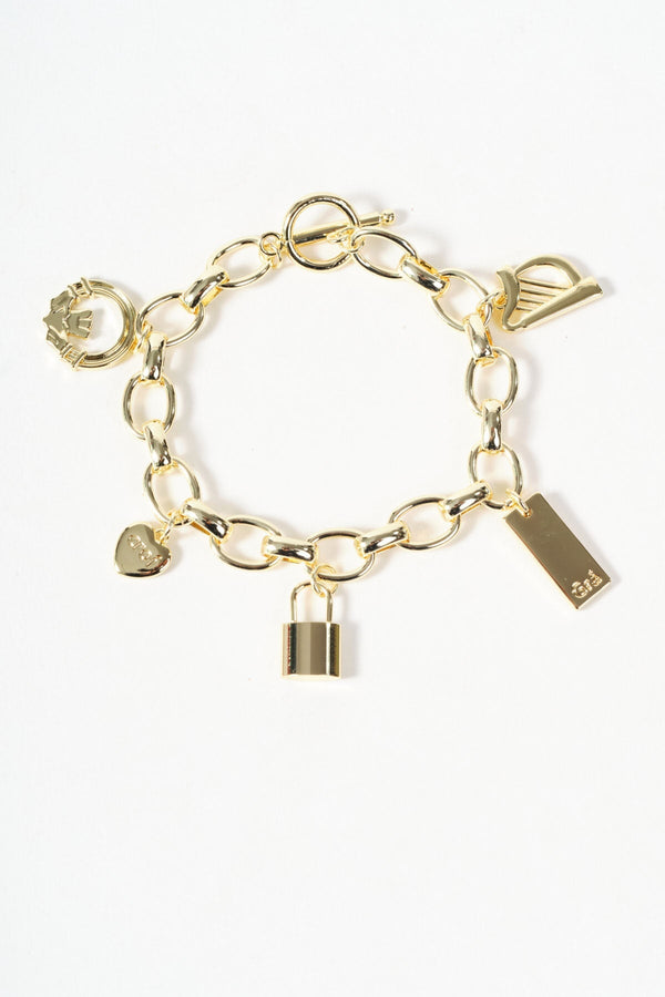 Carraig Donn Gold Charm Bracelet