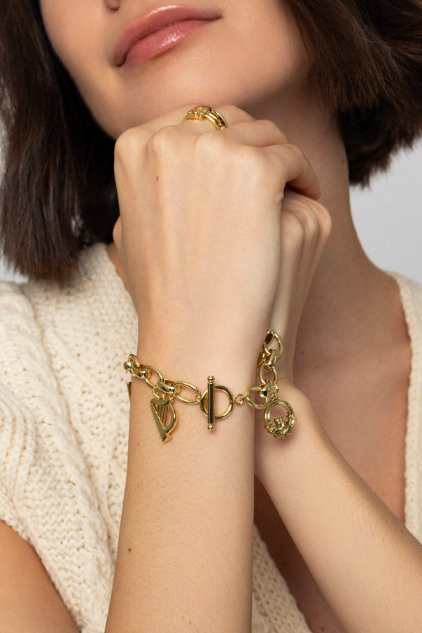 Carraig Donn Gold Charm Bracelet