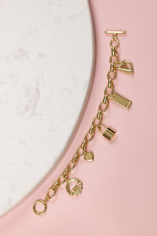 Carraig Donn Gold Charm Bracelet