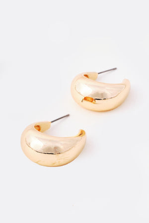 Carraig Donn Gold Chunky Open Hoop Earrings