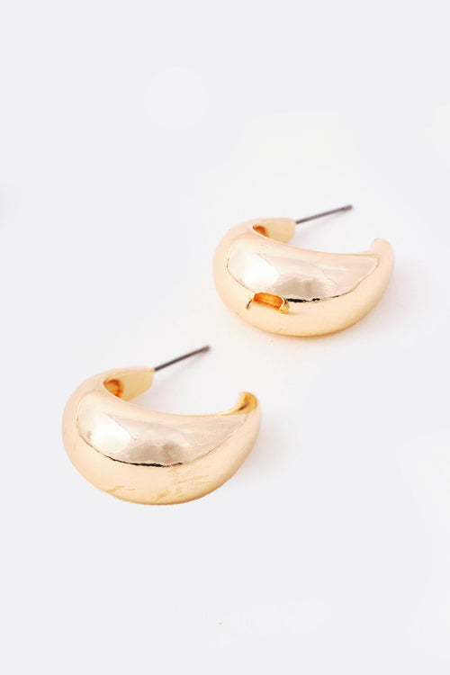 Gold Chunky Open Hoop Earrings