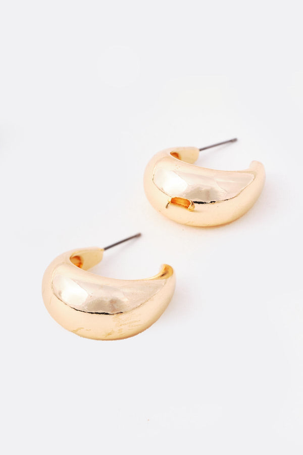 Carraig Donn Gold Chunky Open Hoop Earrings