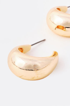 Carraig Donn Gold Chunky Open Hoop Earrings