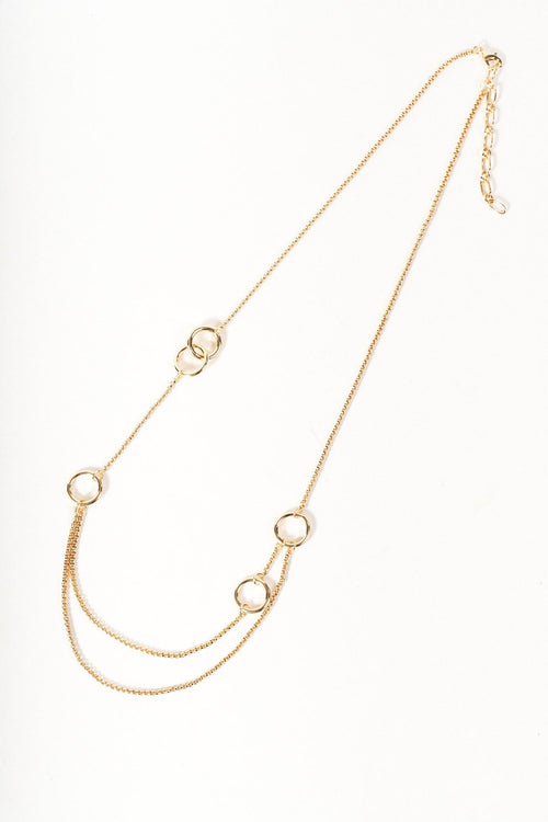 Gold Circle Layer Necklace