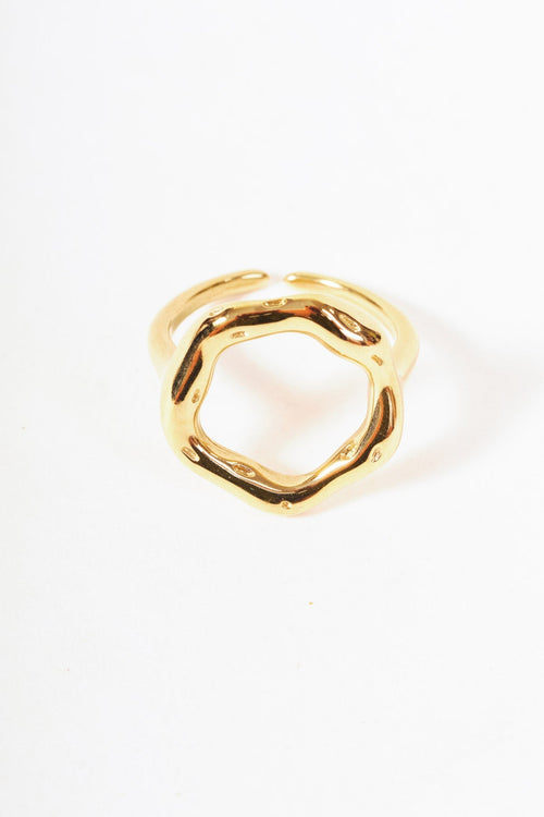Gold Circle Open Ring