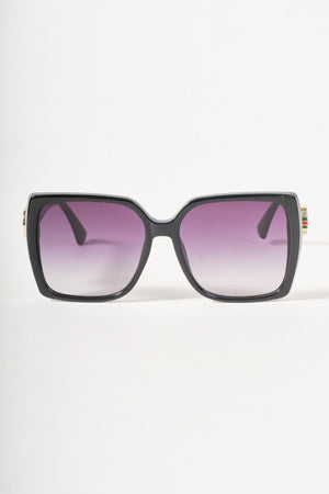 Carraig Donn Gold Detail Square Black Sunglasses