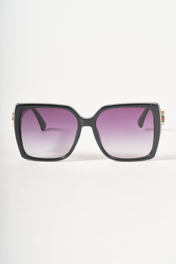 Carraig Donn Gold Detail Square Black Sunglasses