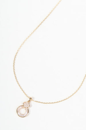 Carraig Donn Gold Diamante Circle Pendant Necklace