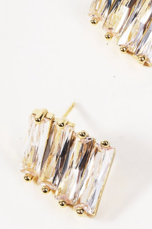Carraig Donn Gold Diamante Stud Earrings