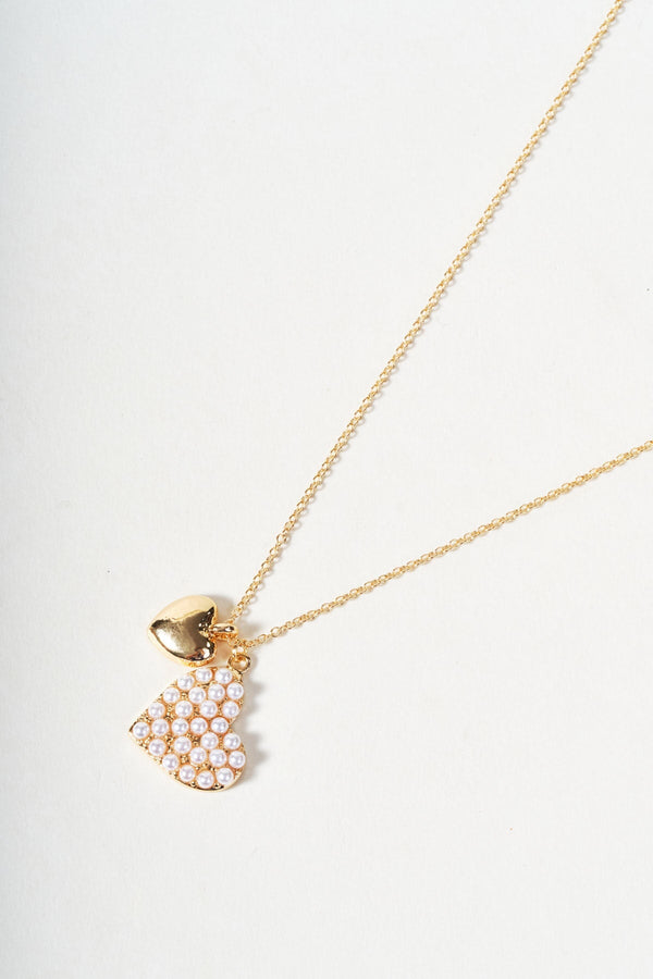 Carraig Donn Gold Double Heart Necklace