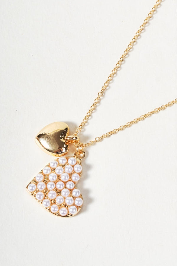 Carraig Donn Gold Double Heart Necklace