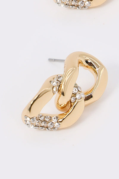 Carraig Donn Gold Double Link Earrings