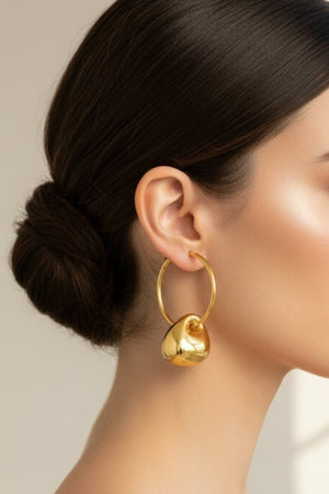 Carraig Donn Gold Drop Hoops