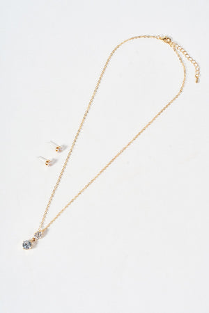 Carraig Donn Gold Earring And Drop Pendant Set