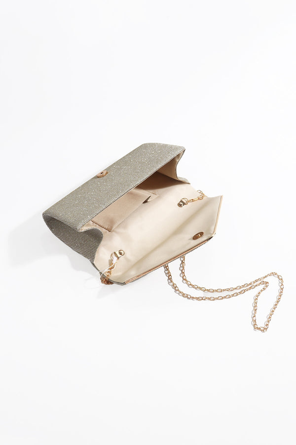 Carraig Donn Gold Envelope Clutch Bag