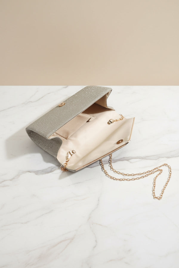 Carraig Donn Gold Envelope Clutch Bag