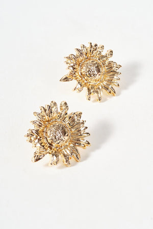 Carraig Donn Gold Flower Earrings