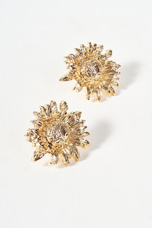 Gold Flower Earrings